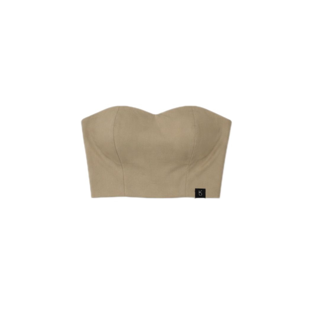 Basic bej crop top