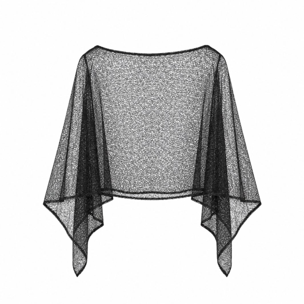 Lace Pancho Black
